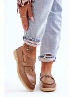 Klasyczne Mokasyny Damskie Brązowe Cortez