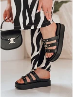 Dámske žabky na platforme PLATOFI black FashionStreet ZY0879 Dámske žabky na platforme PLATOFI black FashionStreet ZY0879