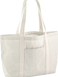 Westford Mill W 255 Nákupná taška s prúžkami z bio bavlny 50.0255 grey stripe