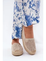Espadryle Damskie Na Platformie Vinceza 17392 Beżowe