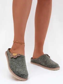 Dámské pantofle s květinou Inblu CS000043 zelené