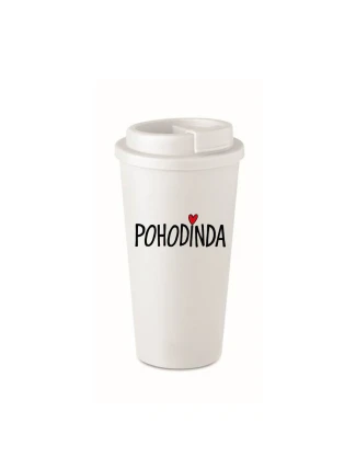POHODINDA - bílý termohrnek 475 ml