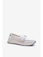 Dámske kožené mokasíny D&A TW210 white - S.Barski