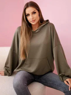 Mikina s kapucňou butter khaki