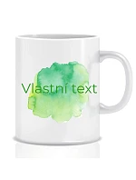 Personalizovaný klasický biely keramický hrnček s objemom 300 ml s farebnou škvrnou Personalizovaný klasický biely keramický hrnček s objemom 300 ml s farebnou škvrnou