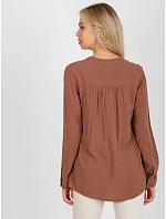 Blúzka D73761M11081A hnedá - FPrice
