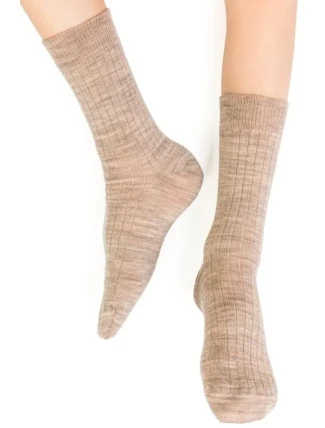 DETSKÉ PLETENÉ PONOŽKY Z MERINO VLNY 130