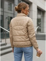 Dámska prešívaná prechodná bunda SALECA beige FashionStreet TY4251 Dámska prešívaná prechodná bunda SALECA beige FashionStreet TY4251