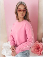 Dámska jednofarebná mikina LUMIVIA pink FashionStreet BY1371