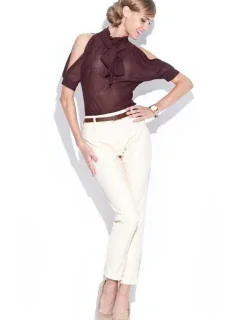 Dámska blúzka M113 brown - fígľov