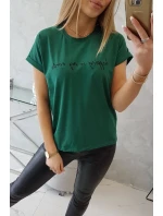 Nakupovanie je moja kardio tmavo zelená blúzka Nakupovanie je moja kardio tmavo zelená blúzka