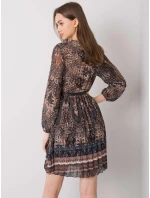 Šaty DHJ SK 10201.93P čierna a béžová