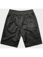 Čierne pánske kraťasy s potlačou (8K1120-3)