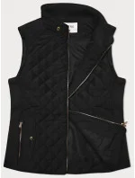 Čierna dámska vesta s elastickými vložkami J Style (11Z8152) Čierna dámska vesta s elastickými vložkami J Style (11Z8152)