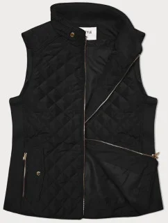 Dámska vesta s elastickými vložkami J Style čierna (11Z8152)