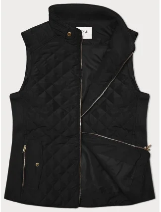 Čierna dámska vesta s elastickými vložkami J Style (11Z8152) Čierna dámska vesta s elastickými vložkami J Style (11Z8152)