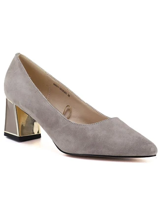 Dámska kožená obuv s ozdobným stĺpikom béžová Vinceza 26-66921