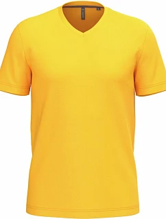 Kariban K 357 Pánske tričko s výstrihom do V 20.K357 yellow