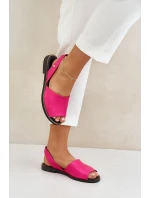 Skórzane Wsuwane Sandały Zazoo 40327 Fuksja