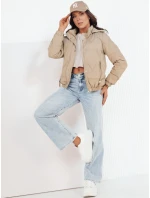 Dámska prechodná prešívaná bunda ZERNI beige FashionStreet TY4177
