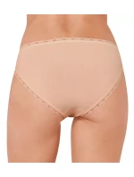 Dámske bavlnené čipkované tričko C3P 24/7 - BROWN - svetlohnedé 6239 - SLOGGI Dámske bavlnené čipkované tričko C3P 24/7 - BROWN - svetlohnedé 6239 - SLOGGI