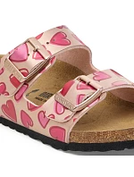Birkenstock ARIZONA KIDS BS 1030434 ELECTRIC METALLIC COPPER HEARTS žabky (štandardná šírka)