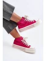 Trampki Damskie Na Platformie Fuksja Aineri