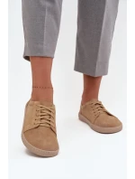 Tenisky typu barefoot z prírodného semišu Zazoo 314 beige
