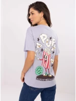 Tričko D12022AI02645S svetlo fialové