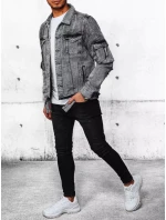 FashionStreet pánska sivá džínsová bunda TX4414