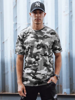 Pánske maskáčové antracitové tričko FashionStreet RX5590