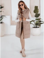 Dámska prešívaná vesta LADISA béžová FashionStreet TY3289