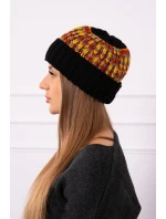 Dámska čiapka Iris K348 black+mustard