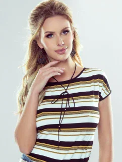 Blúzka Alva čierno-žltá - Eldar