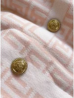 Dámska pletená blúzka lososovej farby s krátkymi rukávmi (009) Dámska pletená blúzka lososovej farby s krátkymi rukávmi (009)