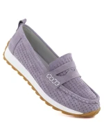 Fialové semišové kožené mokasíny Sergio Leone SP009