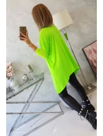 Oversize blúzka neónovo zelená