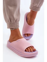 Klapki Damskie Na Platformie Big Star NN274A035 Różowe Klapki Damskie Na Platformie Big Star NN274A035 Różowe