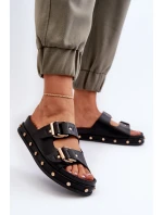 Klapki Damskie Na Platformie Big Star NN274082 Czarne