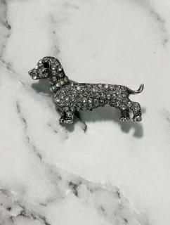 Psí brošňa A-2-21-6 Striebro - Módne šperky