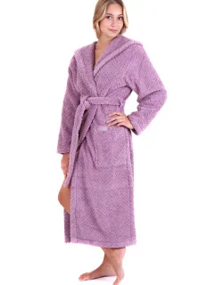 Dámsky župan Athena s kapucňou 3116 4605 Elderflower - Vestis