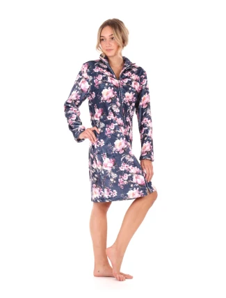 Dámsky župan Toya so zipsom modrý - Vestis