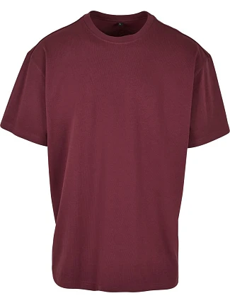 Build your Brand BY 102 Oversize tričko z hrubej bavlny 56.0102 cherry