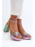 Sandały Damskie Na Słupku D&A CR920 Multikolor