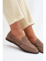 Dámske mokasíny z prírodného semišu Big Star TT274207 Beige