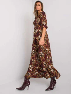 Šaty DHJ SK 13965.71P gaštanová