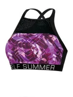 Dámske dvojdielne plavky S47F fialovo-čierne - Self