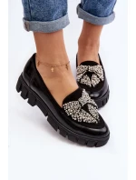 Lakierowane Mokasyny Damskie Laura Messi 2785 Czarne