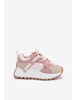 Tenisky na platforme z prírodného semišu GOE TT2N4022 pink Tenisky na platforme z prírodného semišu GOE TT2N4022 pink