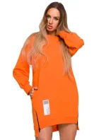 M676 Svetrová tunika so zipsami - čierna